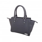 Beau Design Stylish Dark Blue Imported PU Leather Handbag With Double Handle For Women's/Ladies/Girls